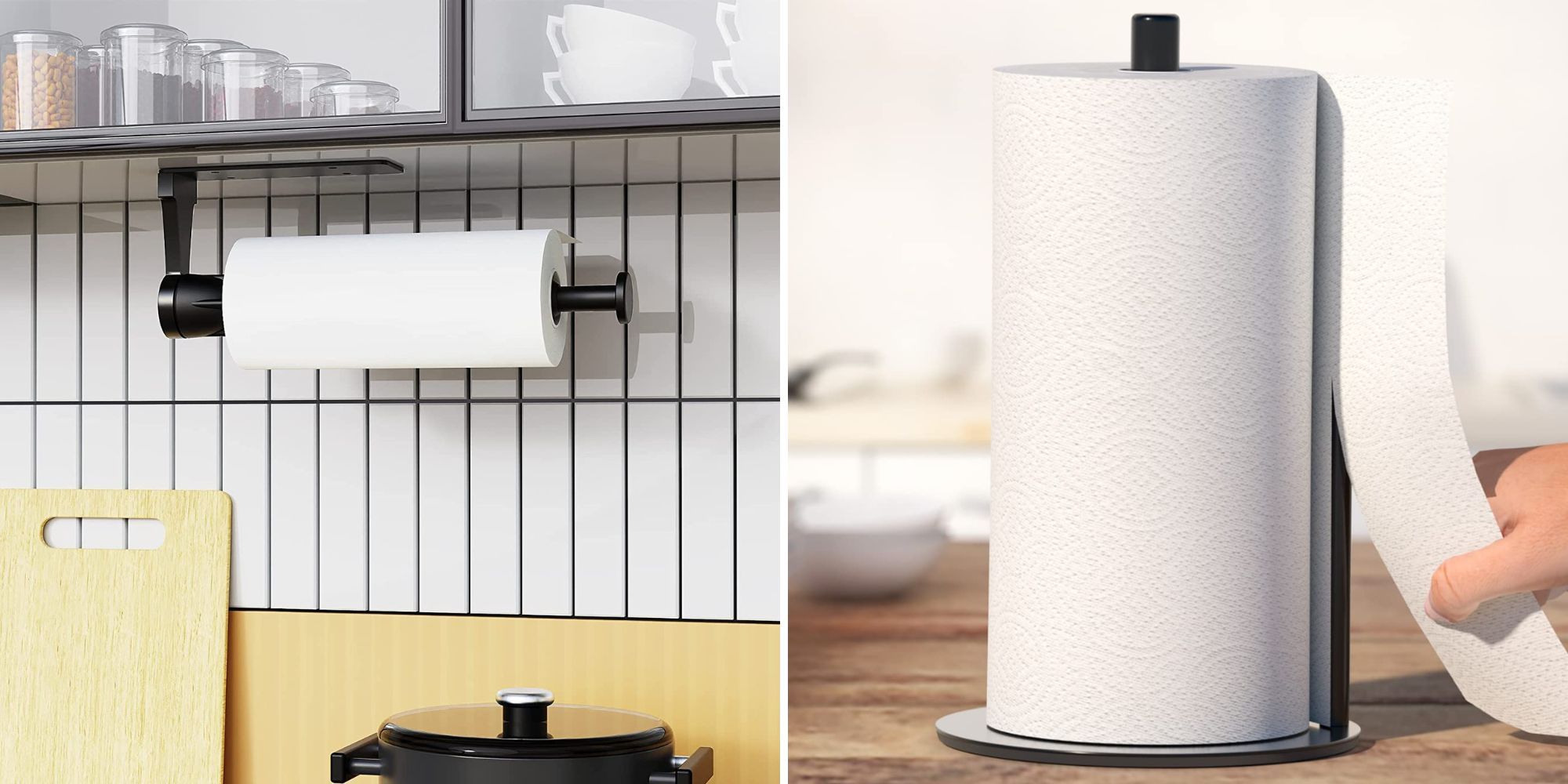 LEVOSHUA Magnetic Paper Towel Holder Paper Towel Rack Tower Bar for  Refrigerator, Metal Cabinet