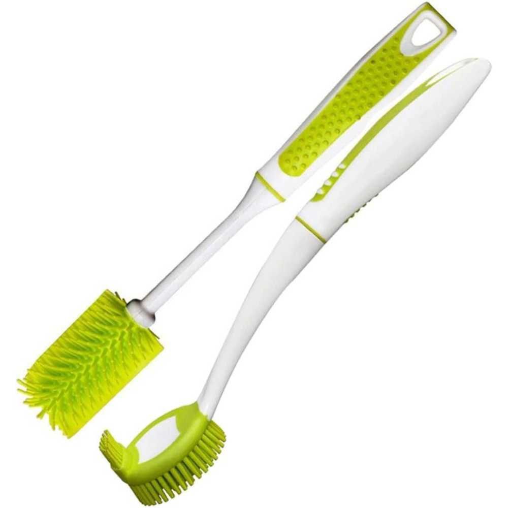 CELOX 5 Pack Kitchen Scrub Brush Set with Ergonomic Handle, Deep