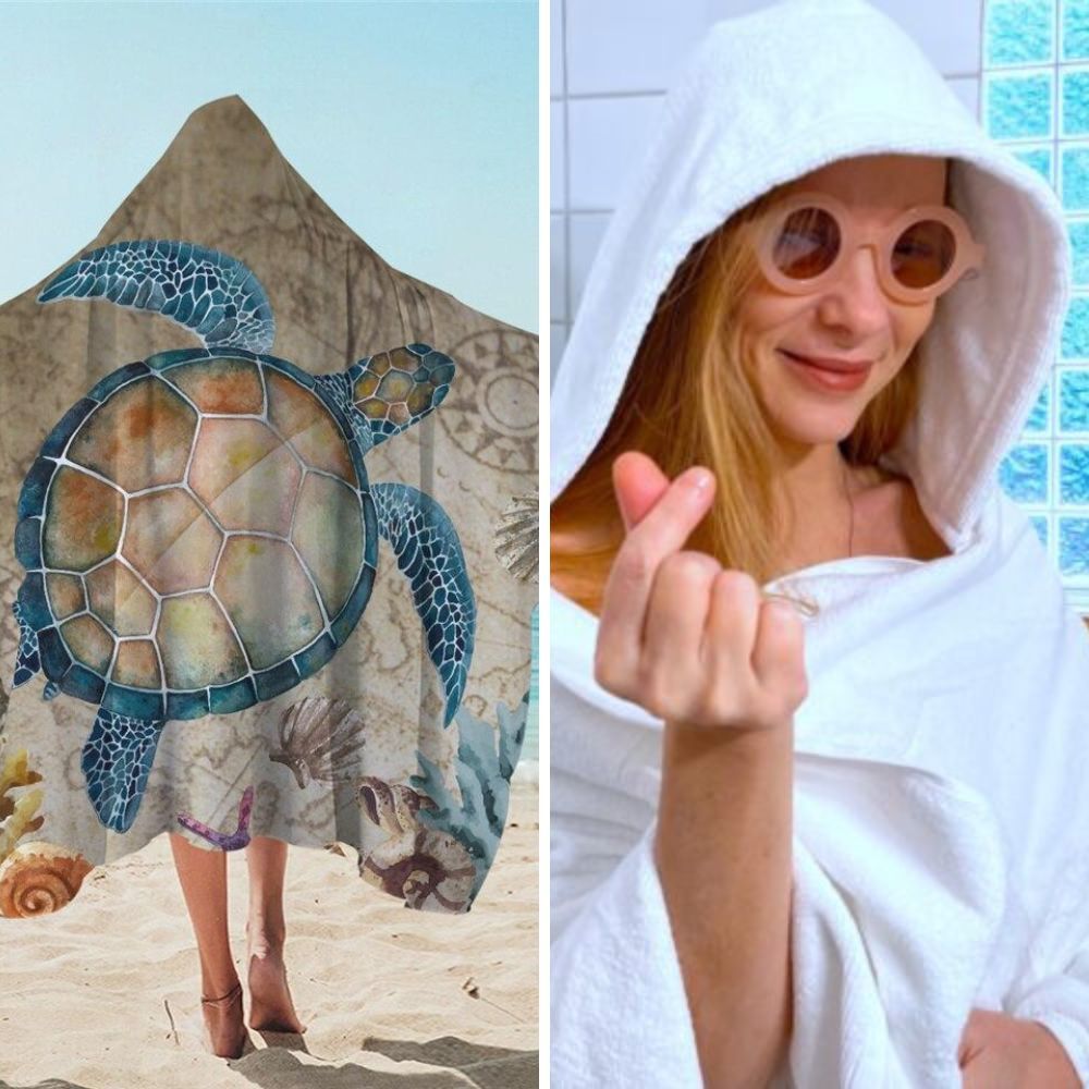 Hooded Towels with turtle