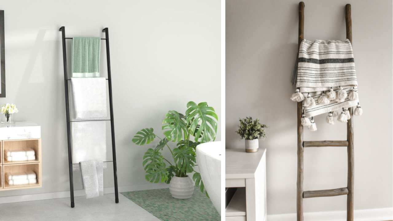 Ladder towel rack