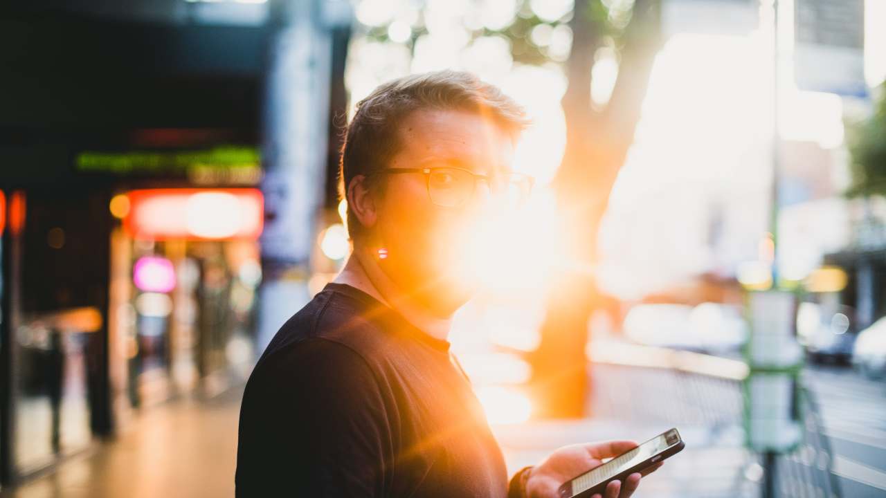 Glare from the sun