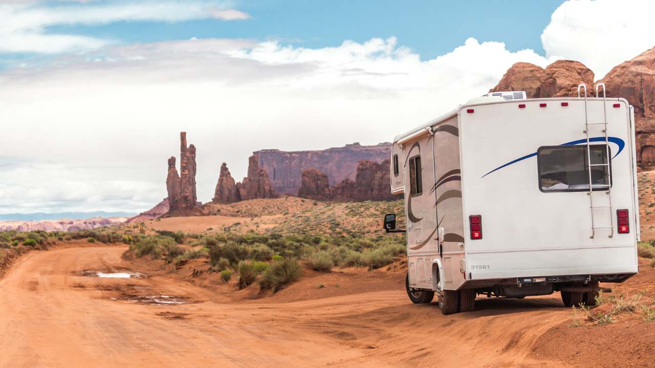 RV in the desert 