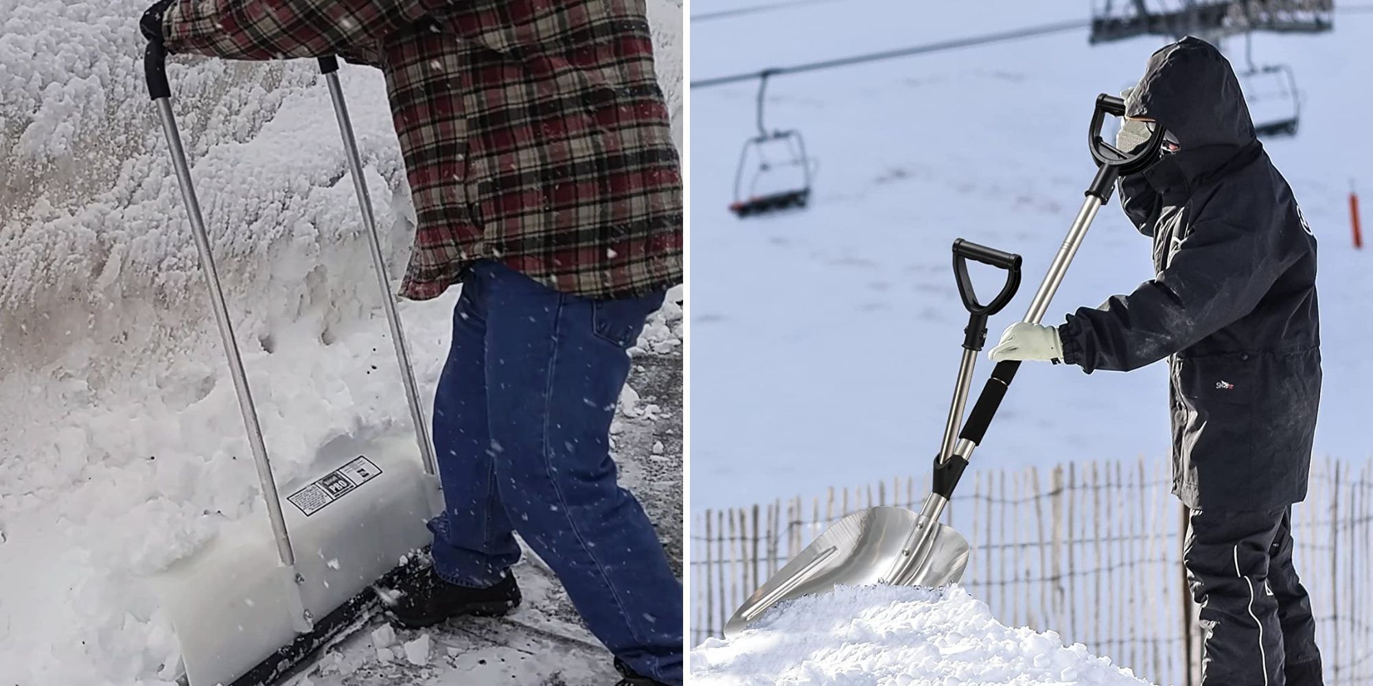 Aluminum snow shovel