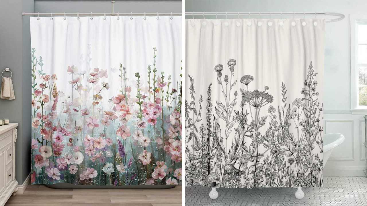 Flower shower curtain